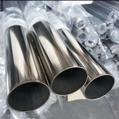 पॉलिश चांदी 304 स्टेनलेस स्टील ट्यूब 3000mm-12000mm लंबाई